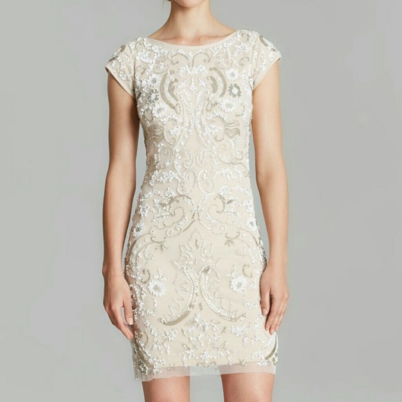 🍒NWT🍒 STUNNING AIDAN MATTOX BEADED DRESS - Picture 3 of 8